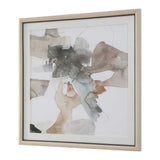 Cohesion Framed Abstract Print Black / Blue / Gray / Orange - Light Brown / Blue by Uttermost - View 4