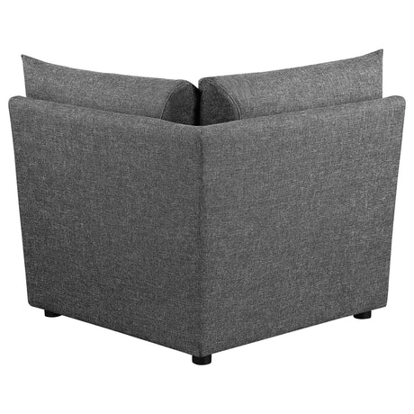 Tomasina Black 6-Piece Upholstered Modular Sectional - sold by Home Elegance USA