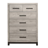 Two-Tone Gray Finish 1pc Bedroom Chest with 5 Storage Drawers Modern Contemporary Furniture