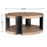 Loana Industrial Coffee Table - Light Brown / Black by Uttermost - View 5