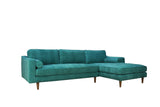 ANDERSON RAF SECTIONAL - TURQUOISE | Home Elegance USA