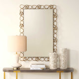 Twist It Mirror Antique Brass - Gold by Uttermost - View 2