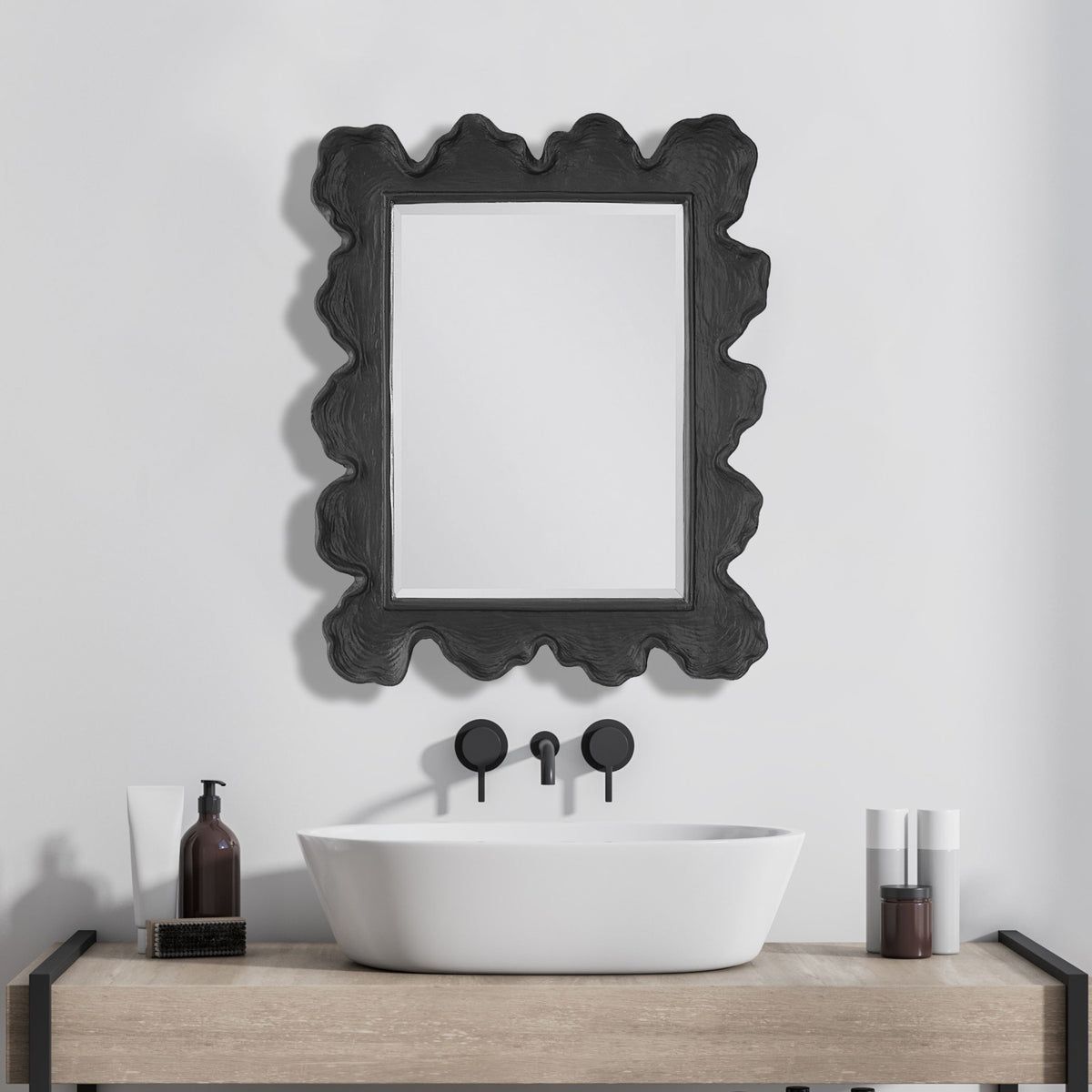 Sea Coral Mirror - Black by Uttermost - View 2