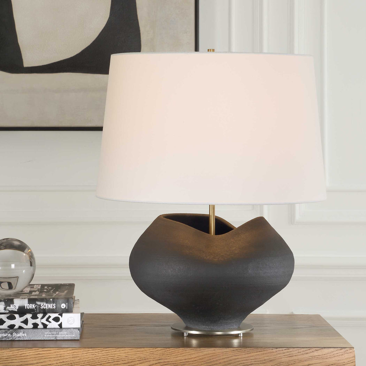 Nocturne Table Lamp - Black by Uttermost - View 2