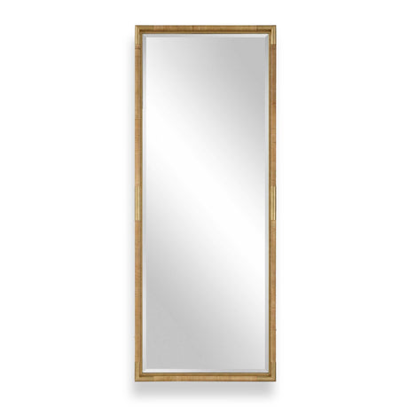 Kampar Full Length Rattan Tall Mirror - Gold by Uttermost - View 1