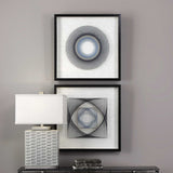 String Duet Geometric Art (Set of 2) - Black / Blue by Uttermost - View 3
