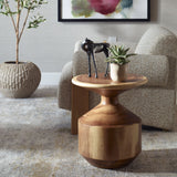 Lynx Hourglass Accent Table - Dark Brown by Uttermost - View 2