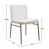 Ascend Dining Chair - White by Uttermost - View 9
