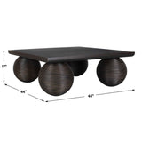 Kasson Sphere Leg Coffee Table - Black by Uttermost - View 7