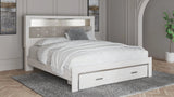 Altyra - White - King Upholstered Bookcase Bed With Storage - 9 Pc. - Dresser, Mirror, Chest, King Bed, 2 Nightstands | Ashley - B2640/31/36/46/56S/69/95/B100 - 14/92(2) - Home Elegance USA - 4