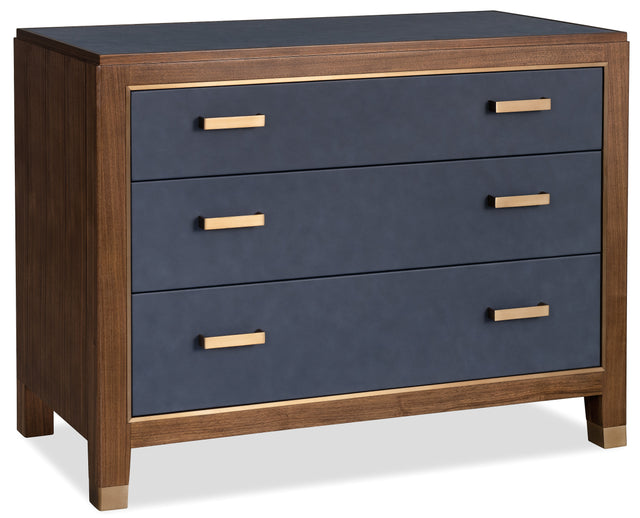 Melange Gene Accent Drawer Chest - Dark Brown / Blue by Hooker Furniture - View 1