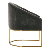 Hanni Dining Chair Charcoal / Gold - Dark Gray / Gold by Uttermost - View 5
