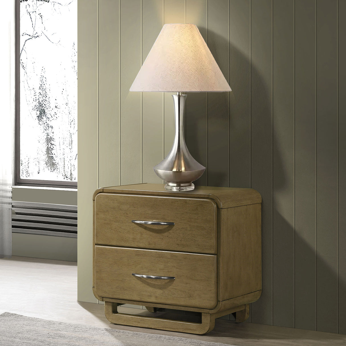 Tully Nutmeg 2-drawers Nightstand