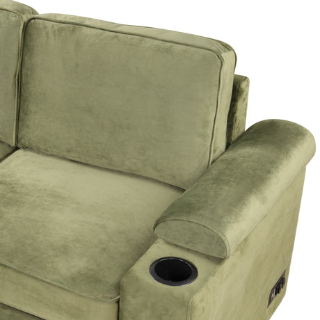 Green Velvet Sleeper Sofa Bed with Storage Ottoman, L Shape Pull Out Couch for Living Room and Bedroom - sold by Home Elegance USA