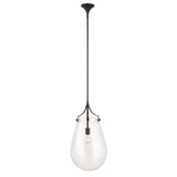 Dewdrop 1 Light Glass Shade Pendant - Black by Uttermost - View 10