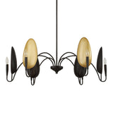 Warwick 6 Light Chandelier Matte Black - Black / Gold by Uttermost - View 7
