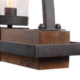 Atwood 5 Light Rustic Linear Chandelier - Light Brown / Black by Uttermost - View 7
