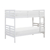 Twin over Twin Bunk Bed 1pc Classic White Finish Youth Bedroom Furniture Durable Wood - sold by Home Elegance USA