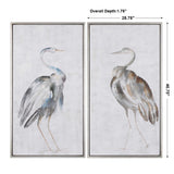 Summer Birds Framed Art (Set of 2) - Silver / Blue by Uttermost - View 4