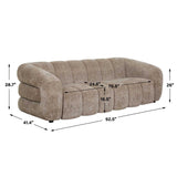 Modella Upholstered Chenille Sofa - Light Brown by Uttermost - View 12
