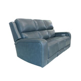Oasis Power Reclining Sofa With Power Headrests, Lumbar, Heat & Massage - Storm | Flexsteel