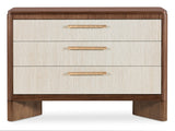 Eleana Three Drawer Chest Medium Wood / Beige - Dark Brown / Beige by Hooker Furniture - View 4