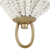 Biddeford 1 Light Beaded Sconce - Gold / White by Uttermost - View 6