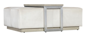 Melange Bridged Coffee Table - Beige / Silver by Hooker Furniture - View 1