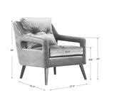 O'Brien Velvet Armchair - Blue / Black by Uttermost - View 9