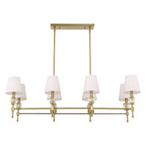 Arques 8 Light Linear Chandelier White / Gold - Gold / White by Uttermost - View 3