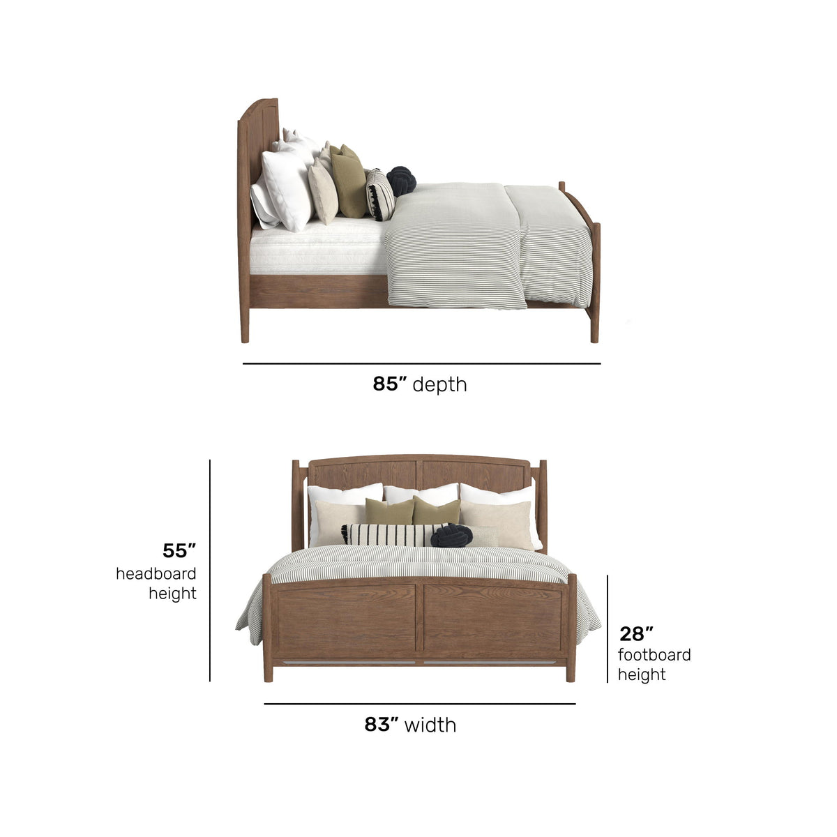 Verona King Panel Bed - Light Brown | Flexsteel