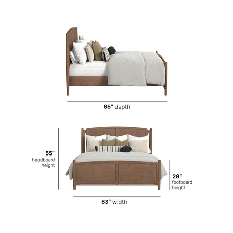 Verona King Panel Bed - Light Brown | Flexsteel