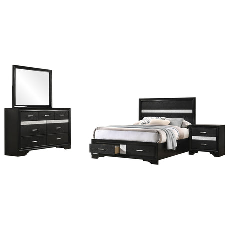 Annie Black 4-piece Full Bedroom Set - sold by Home Elegance USA