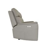 Vernon Power Reclining Loveseat With Console, Power Headrests, Lumbar, Heat & Massage - Dove Gray | Flexsteel