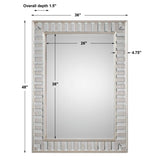 Lanester Leaf Mirror - Silver by Uttermost - View 3