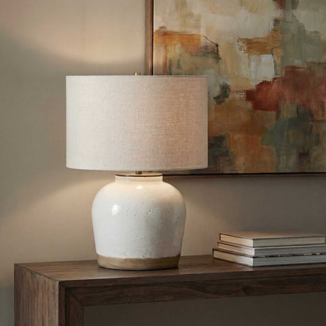 Jarret Glaze Table Lamp - White by Uttermost - View 2