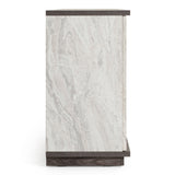 Nova Domus Cairo - Modern Grey Elm and White/Grey Marble Pattern Buffet