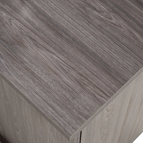 Nova Domus Cairo - Modern Grey Elm and White/Grey Marble Pattern Buffet