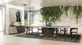 Vig Furniture Nova Domus Cairo - Italian Modern Faux Marble & Pecan Elm Extendable Dining Table