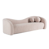 Calico - Contemporary Beige Pebble Fabric 3-Seat Sofa - View Image 1
