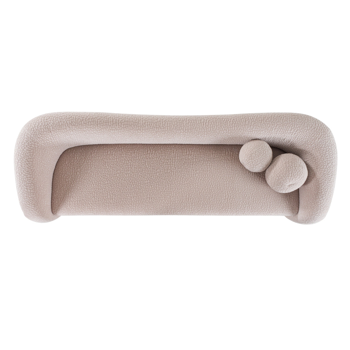 Calico - Contemporary Beige Pebble Fabric 3-Seat Sofa - View Image 1