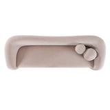 Calico - Contemporary Beige Pebble Fabric 3-Seat Sofa - View Image 1
