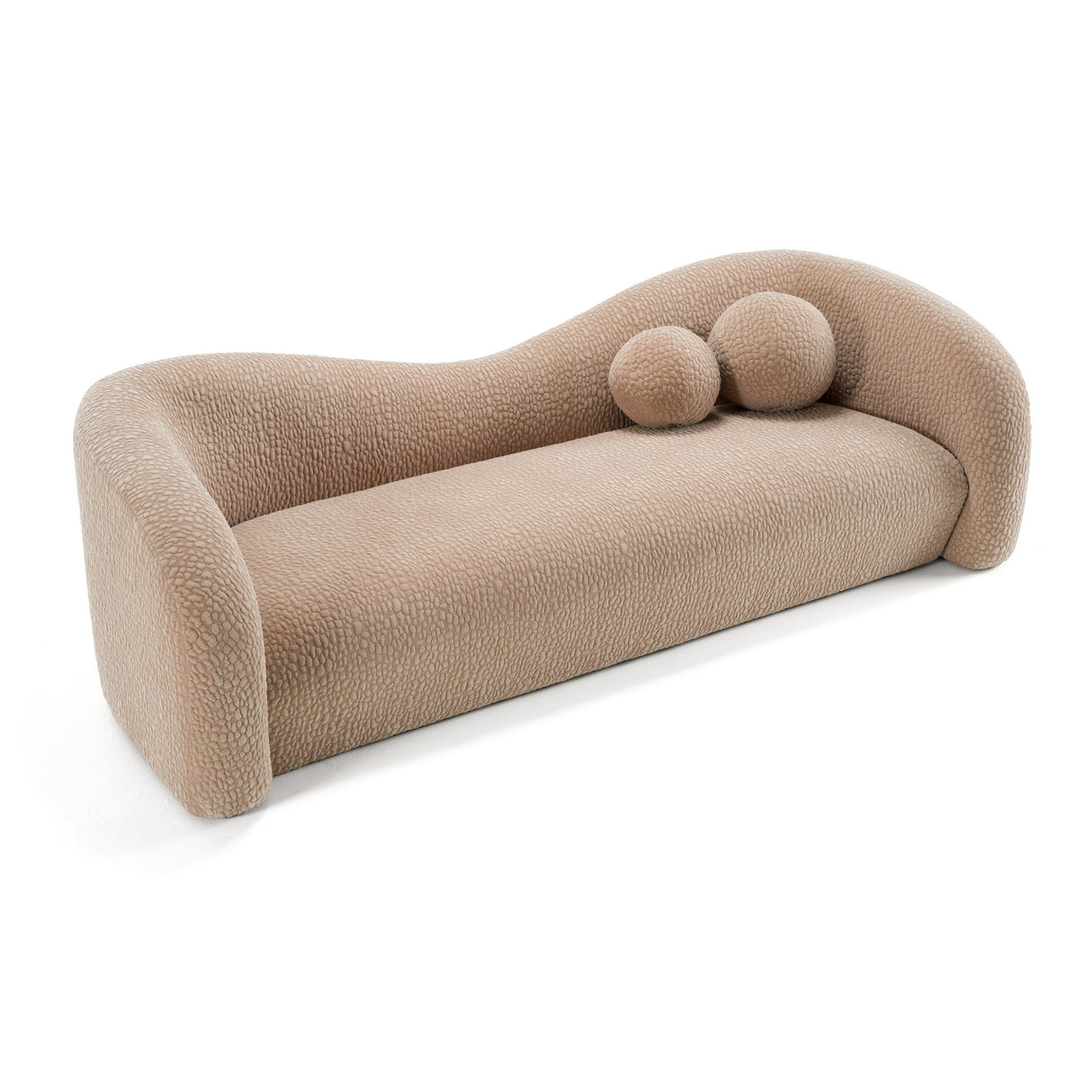 Calico - Contemporary Tan Fabric 3-Seat Sofa - View Image 1
