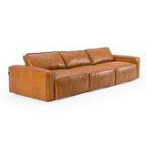 Cambria - Modern Cognac Leather Sofa - View Image 1