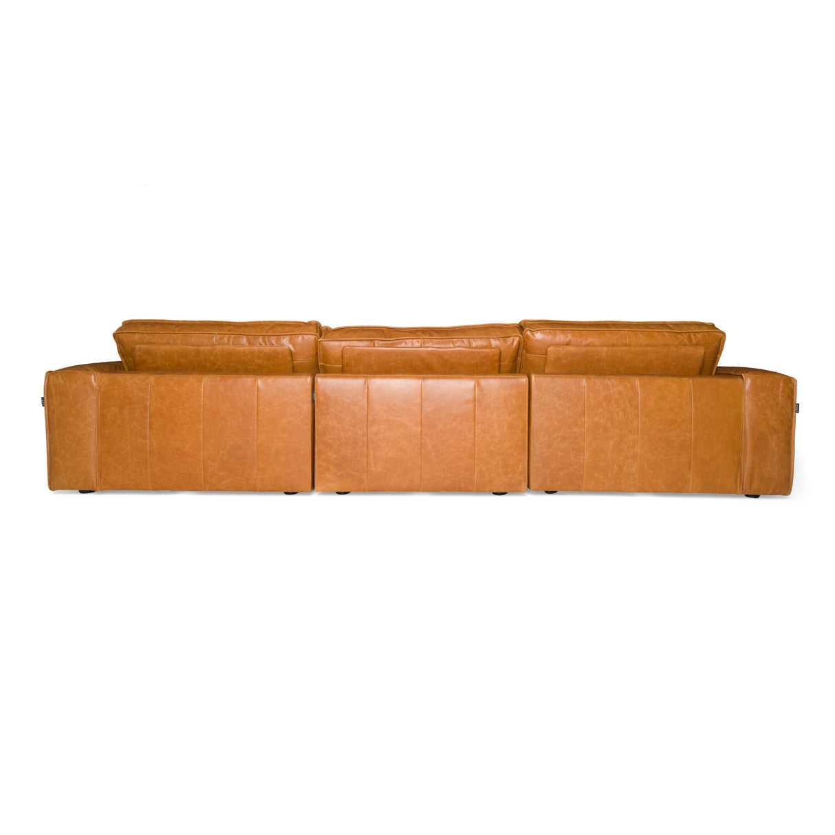 Cambria - Modern Cognac Leather Sofa - View Image 1