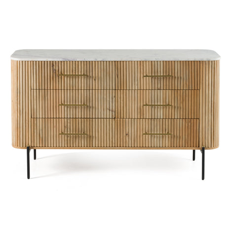 Cambridge White Marble & Mango Dresser - View Image 1
