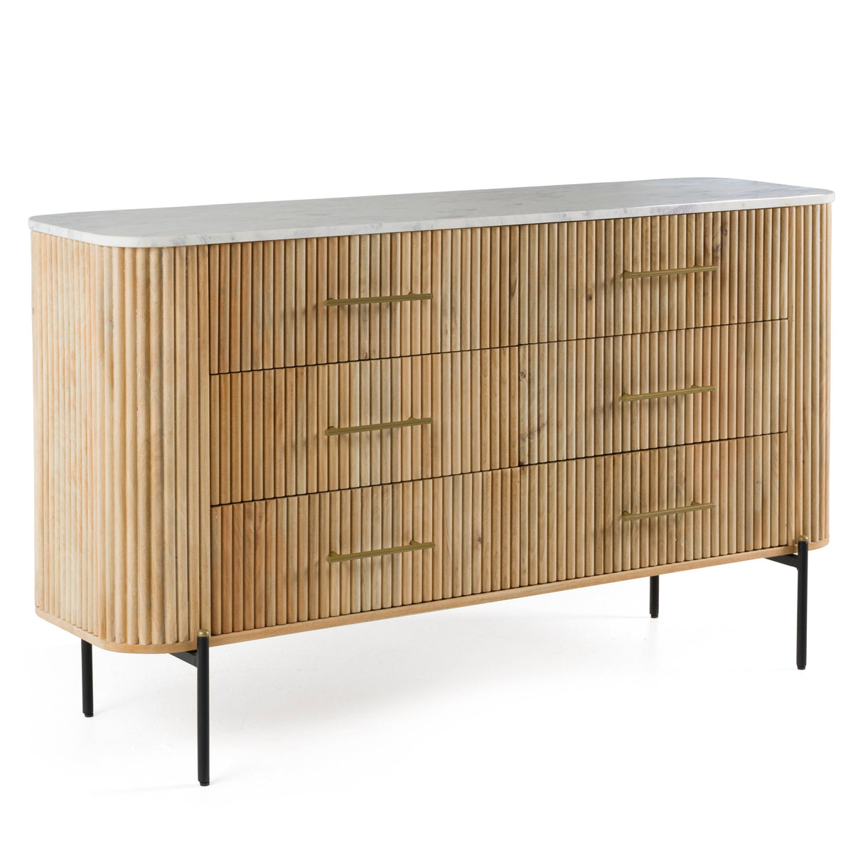 Cambridge White Marble & Mango Dresser - View Image 1