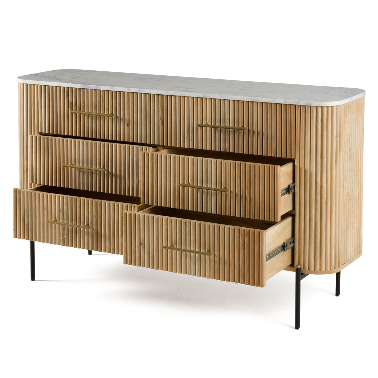 Cambridge White Marble & Mango Dresser - View Image 1