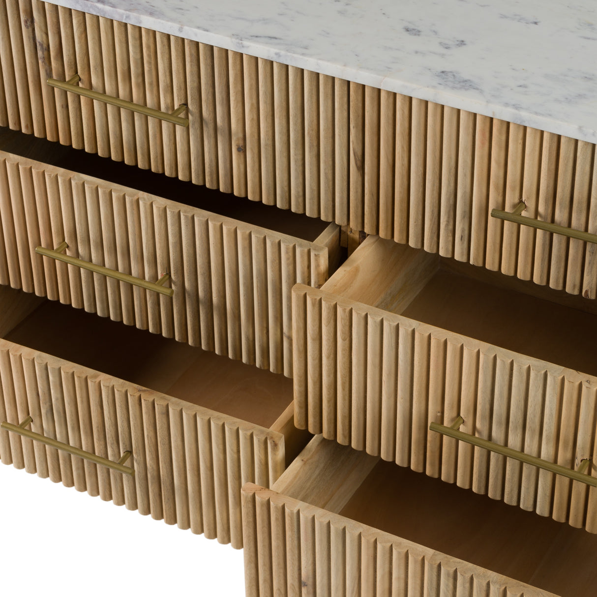 Cambridge White Marble & Mango Dresser - View Image 1