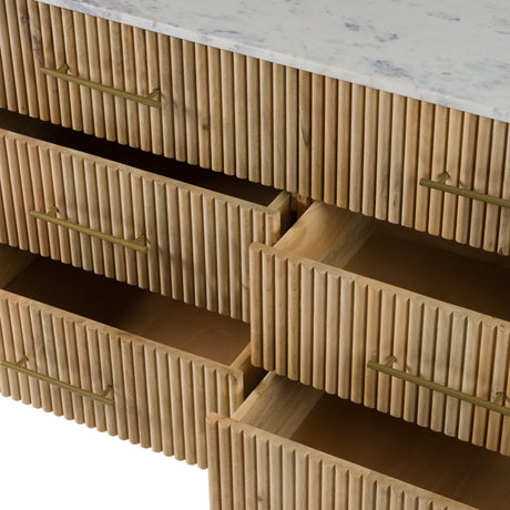 Cambridge White Marble & Mango Dresser - View Image 1